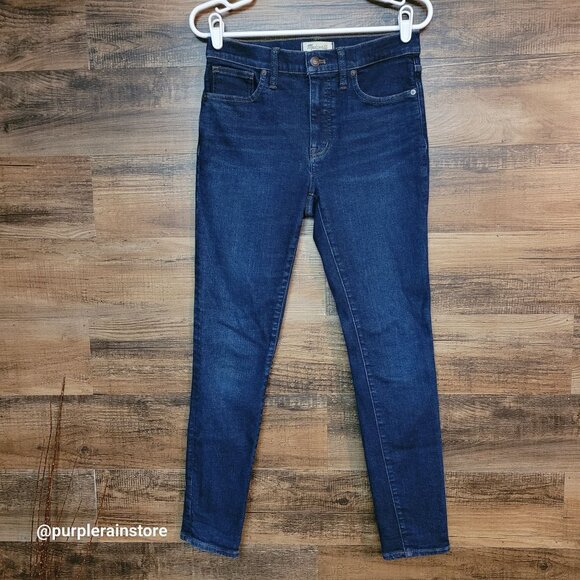 Madewell Jeans 28 Skinny 9" Mid Rise Woodland Wash MA938 Tummy Control Stretch - Picture 1 of 13